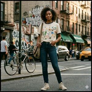 UT Jean Michel Basquiat Cotton Tee Shirt M